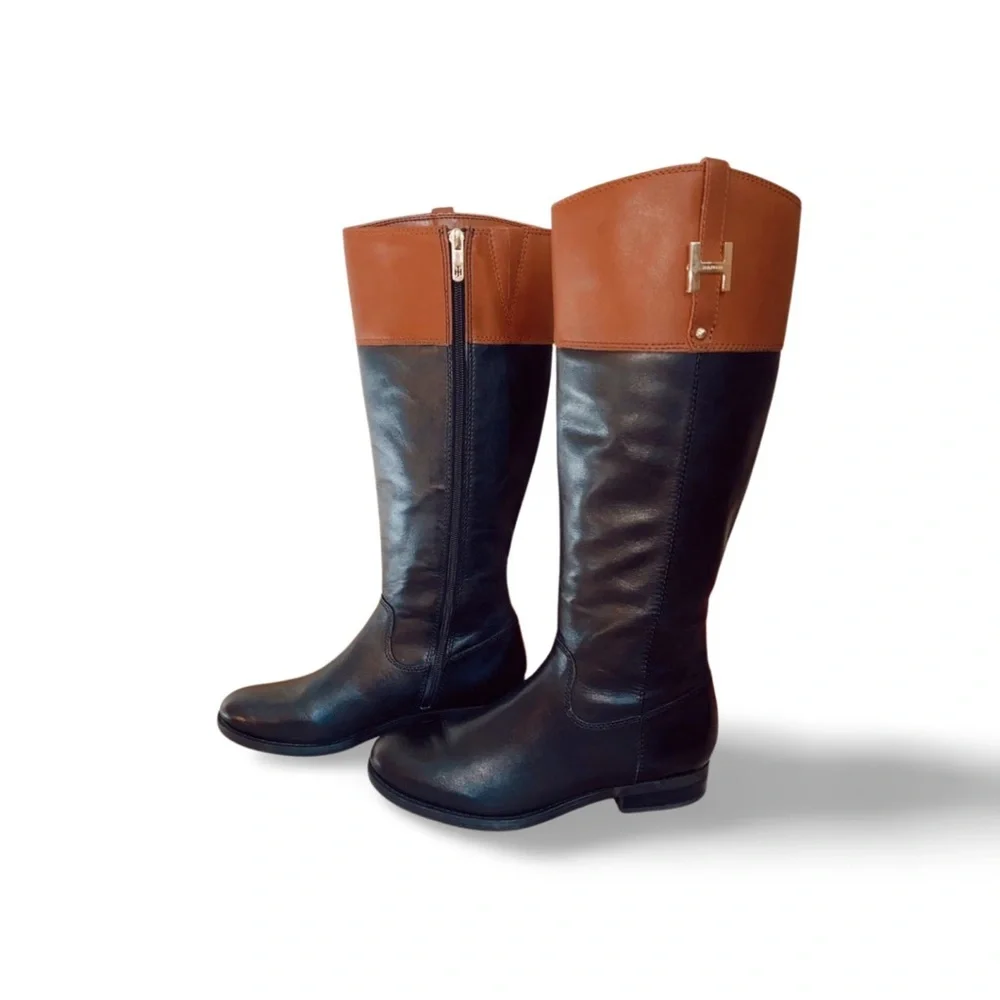 Tommy Hilfiger Black and Brown Boots - Picture 3 of 5